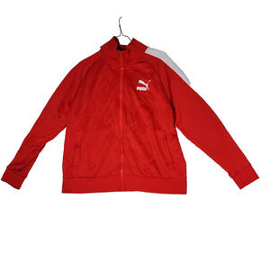 Puma Jacket Mens Sz XXL Red All Weather Rain Tracksuit Top Waterproof Coat Gym